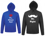 Džemperių komplektas "Mr. Right ir Mrs. always right"
