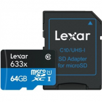 Lexar | Atminties kortelė | LMS0633064G-BNNNG | 64 GB | Micro SDXC | Flash atminties klasė UHS-I