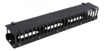 Deltacoimp DELTACO 19 "kabelių panelė, metalas / plastikas, 2U, juoda / 19-20