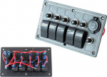 TurboWorks ALU jungiklis, ON-OFFx5, 1xGZ, BA 3x5A 2x10A 1x15A IP68