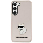 Samsung Galaxy S23 Karl Lagerfeld dėklas Ikonik Choupette (KLHCS23SHNCHTCP) rožinės spalvos