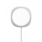 Dėklas Oem Wireless Induction Charger QI Universal Fast Charge magnetic - C04 with stand 15W Baltas-sidabrinis (min.2A)