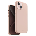 UNIQ dėklas Lino Hue Apple iPhone 15 / 14 / 136.1" Magclick Charging rožinės spalvos