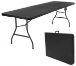 Tonro Sulankstomas stalas 150 cm Juodas