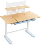 Elektrinis vaiki&scaron;kas ra&scaron;omasis stalas Spacetronik XD, 112 &times; 60 cm, baltas ir mėlynas