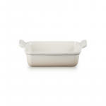 "Le Creuset" stačiakampio formos "Heritage Stoneware" 19x14 cm | 1,1 l baltos spalvos