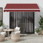 Automatinė i&scaron;traukiama markizė, bordo spalvos, 300x250cm