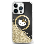 Hello Kitty HKHMP16SLGDIK Apple iPhone 16 6.1" dėklas telefonui aukso spalvos Liquid Glitter Fever MagSafe