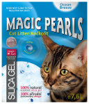Magic Cat Placek Silikoninis smėlis kačių tualetui : MAGIC PEARLS Ocean Breeze 7,6 l