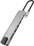 &Scaron;akotuvas &bdquo;Bounn 8in1&ldquo; USB-C stotis / replikatorius (JL-CX08)