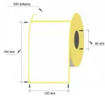 Lipnios etiketės, 1-100x150/40-500 etik., Thermal Eco, baltos sp.