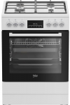 Viryklė BEKO FBM62330GWDTN, Plotis 60 cm, A, Dujinė/Elektrinė, LED ekranas