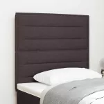 LED galvūgalis su LED juostelėmis Tamsiai rudas 100 cm audinys