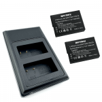 2x Panasonic DMW-BLC12 akumuliatorius 1400 mAh+ dvigubas pakrovėjas