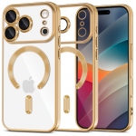 &bdquo;Tech-Protect MagFlex MagSafe&ldquo; dėklas, skirtas &bdquo;iPhone 17 Pro Max&ldquo; &ndash; permatomo aukso spalvos