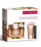 Clarins Veido priežiūros rinkinys brandžiai odai | komplekte: stangrinamasis kremas dekoltė sričiai, 15 ml + stangrinamasis dieninis kremas, 50 ml + Wonder Volume XXL blakstienų tu&scaron;as, 3 ml