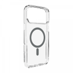 Puro Lite Mag TPU+PC dėklas, suderinamas su &bdquo;MagSafe&ldquo;, skirtas &bdquo;iPhone 17 Pro Max&ldquo; &ndash; skaidrus su pilku žiedu