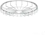 LED UFO &scaron;viestuvo ANICA 150W apsauginis tinklelis, plieno sp.