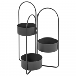 Beliani Stojak na kwiaty COLUTENA Metal 56 cm Juodas