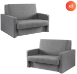 Mebel Elite Atlenkiamas miegamasis fotelis MILAN 2, 2 vnt., pilkas