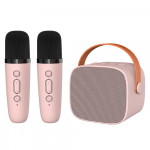 Oem Blavec Ne&scaron;iojama kolonėlė Bluetooth WS-07 Karaoke Party - 5W with 2 microphones (WS07-2MP) pink