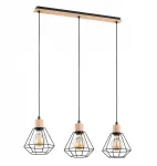 Pakabinamas &scaron;viestuvas Kastel 62326 pakabinama &scaron;viestuvas Alfa, pakabinamas 3x60W E27 juodas/medinis