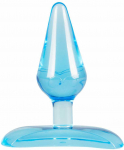 Blue Mėlyna EasyToys Flexible Mėlyna Plug with Butterfly Pattern and Suction Cup 7cm