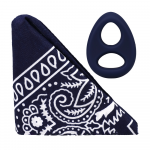 Doc Johnson The Code Navy Mėlyna Silicone Ring & Bandana Set by Rock Solid