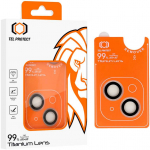 Grūdintas stiklas Tel Protect Titanium Lens 99% AR skirtas Apple iPhone 15/15 Plus skaidrus (objektyvui 2 vnt)