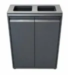 Multi &Scaron;iuk&scaron;lių dėžė 2x80 l atidarytas dangtis pilka, vnt.