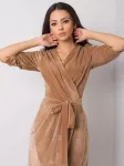 Suknelė-LK-SK-508393.65-tamsiai smėlio spalvos