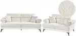 Sofa Beliani 5 vietų svetainės baldų komplektas SKIVE, boucle, baltas