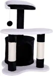 lionto draskyklė katėms su nameliu, sizalio stulpu ir žaisliniu kamuoliuku, 65 cm, KB00142