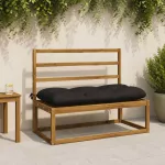 Suoliuko pagalvė VIANEN 100% poliesteris Juoda 120 x 50 x 12 cm