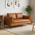 Dvita&scaron;kė sofa Ruda 188 x 81 x 89 cm Dirbtinė oda