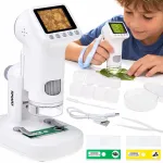Jokomisiada DIGITAL MICROSCOPE for children - LCD screen, 1600x magnification, 1080P ES0030