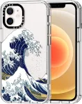 Mosnovo dėklas, skirtas iphone 12 mini - skaidrus, plonas, smūgiams atsparus tpu + pc telefono dėklas, [apsauga nuo kritimo i&scaron; 2 metrų auk&scaron;čio/apsauga nuo lupimosi] - didelė banga