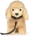 Orange Toys Uni-toys - pudelis abrikosinis, stovintis (su pavadėliu) - 30 cm (ilgis) - pliu&scaron;inis &scaron;uo - pliu&scaron;inis žaislas, mink&scaron;tas žaislas