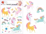 Nuplaunamos tatuiruotės vaikams Vienaragiai 15x10cm