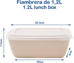 Qilzo 12 plastikinių maisto konteinerių rinkinys, 1.2 l, be Bpa, tinkami naudoti mikrobangų krosnelėje, indaplovėje, &scaron;aldiklyje, maisto konteineris su dangteliu, daugkartinio naudojimo konteineris