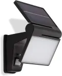 Telefunken - led saulės &scaron;viestuvas, lauko prožektorius su judesio davikliu, su nuolatinės &scaron;viesos funkcija, maitinamas baterijomis, ip44, juodas, 229 x 152 x 126 mm (i x p x a)