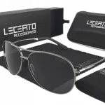 Superdry Lecerto Aviator poliarizuoti akiniai nuo saulės su Uv400 filtru ir dėklu