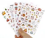 18 lapų kawaii/molang lipdukų kalendoriui, dienora&scaron;čiui, nuotraukų albumui, užra&scaron;ų knygutei, telefonui, kompiuteriui, "pasidaryk pats" dekoravimui, puiki dovana draugams ir &scaron;eimai