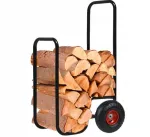 Starke vežimėlis stovas malkoms, 100 kg, pripučiami ratai, plienas