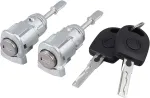 Justech 2 x spynos cilindras 604837167 604837168 durų spyna su raktu, raktas, transporto priemonės durų apsaugos spyna, transporto priemonės durų priedai, pagrindiniai priedai, rakto pakeitimas, kairė + de&scaron;inė, skirta Bora Golf