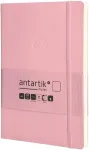 Antartik A5 &scaron;velnūs lapai, pastelinė rožinė, 80 lapų, 80 g, Fsc sąsiuvinis su elastine juostele, baltas vir&scaron;elis
