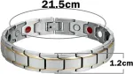 Ateielli Jwb326 vyri&scaron;ka titano magnetinė apyrankė (sidabro-aukso spalvos), titanas