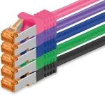 1attack.de Cat.7 tinklo kabelis Cat7 ethernet kabelis Patch kabelis tinklo Lan kabelis Cat.7 neapdorotas kabelis 10 Gb/s (sftp Pimf Lszh) rinkinys su Rj45 jungtimi Cat.6a