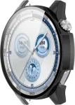 Knoxs kietas dėklas, suderinamas su Huawei Watch Gt 5 46 mm, Hd Pc smūgiams atsparus visapusi&scaron;kas apsauginis dėklas, itin plonas dėklas su įbrėžimams atspariu ekrano apsaugos stiklu (juodas)