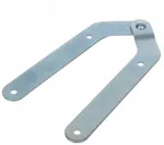 Austri&scaron;kas kopėčių vyris, lenktas, 2,5 mm cinkuotas plienas, baltas
